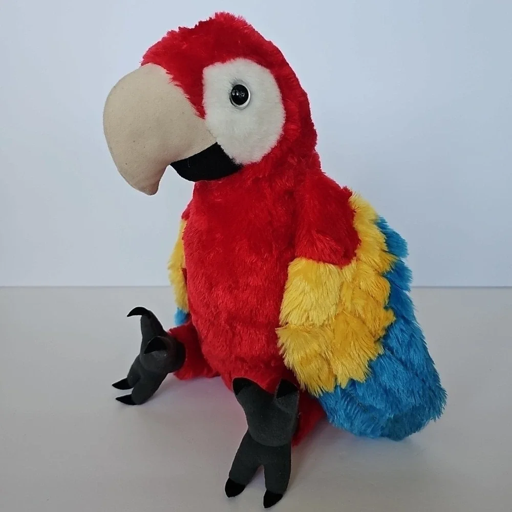 Wild Republic Scarlet Macaw Red Parrot Stuffed Animal Plush Toy Bird 11